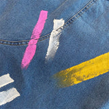 2pc Retro paint denim set