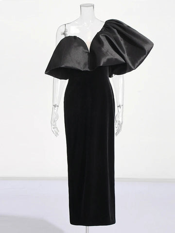 High waist backless dress