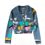 2pc Retro paint denim set