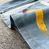 2pc Retro paint denim set
