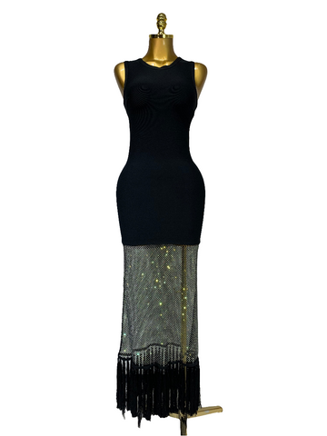 Mesh tassle dress