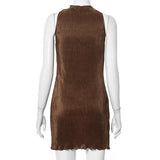 Cross halter mini summer dress