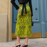 Zebra Print high waist skirt