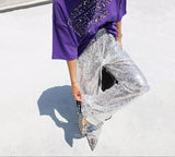 Hold on, I am having a sequin moment- wide leg sequin pants as seen on 🔥 @adrianagolima