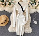 Knitted patchwork dress