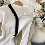 Knitted patchwork dress