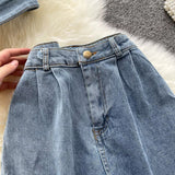 Sexy backless Denim 2pc