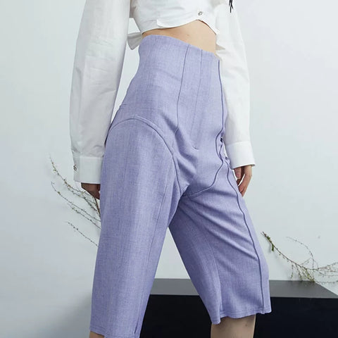 High Waist half leg pants