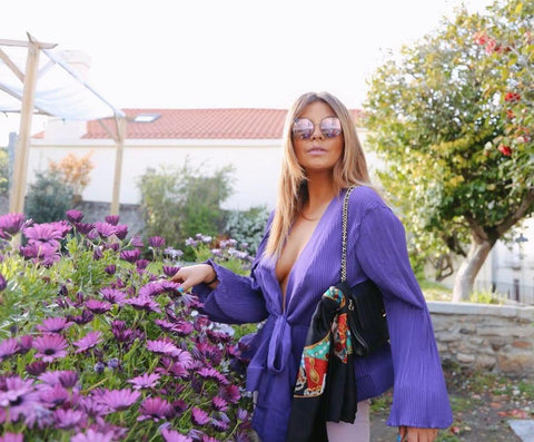 PLEATS PLEEEASE - Pleated Chiffon Ruffle blouse (as seen onš„ @adrianagolima)