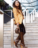 She's the life of the party! -Gold double breasted blazer (as seen on 🔥 @sara__adank)