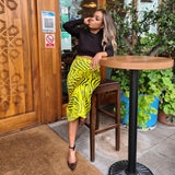 Zebra Print high waist skirt