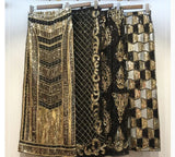 Retro sequinned bohemian back slit skirt