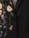 3D flower applique blazer