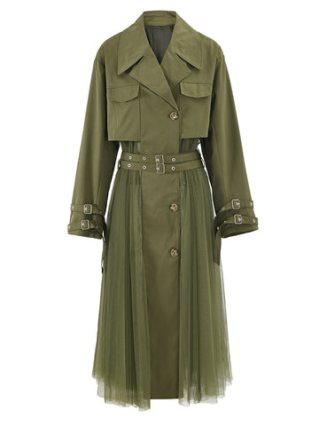 Tulle Trench (Forrest Green)