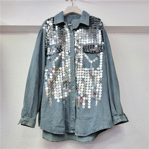 Sequinned disco shirt