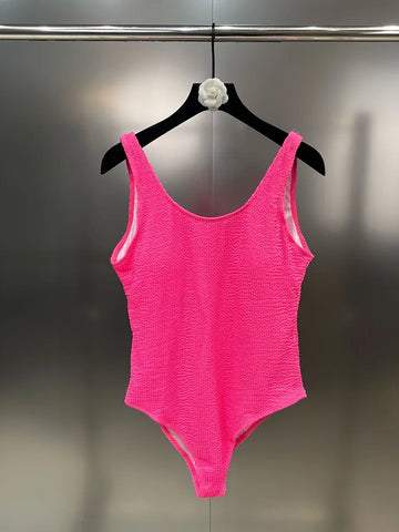Crinkle bodysuit (pink)