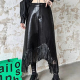 Tassle Leather skirt