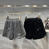 High waist bling shorts (black)