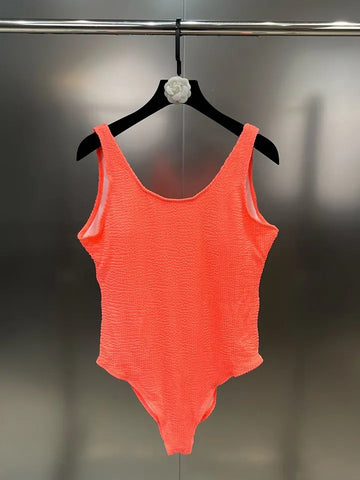 Crinkle bodysuit (orange)