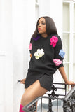 3d knitted flower sweater