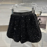 High waist bling shorts (black)