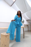 2pc pleated summer set (blue)