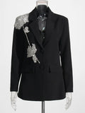 Crystal flower blazer