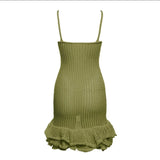 Hollow out sexy dress (Green)