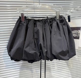 High waist balloon skorts  (black)