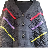 Loose Knitted sweater (multi stripes) 1