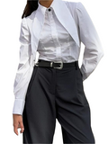 Long Lapel Blouse