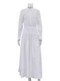 Elegant white cotton dress