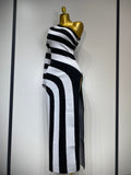 One Shoulder lacquered dress