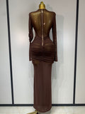 Mesh fold dress