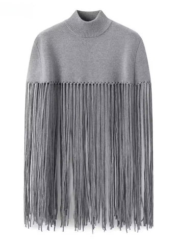 Fringed pullover