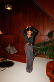 2pc rhinestone top and mesh skirt