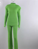 2pc knitted set - green