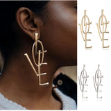 Big letters L O V E earrings
