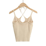 Sexy cami top with double straps (beige)