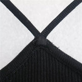 off the shoulder straps light knit  top
