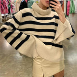 knitted turtleneck sweater (Khaki)