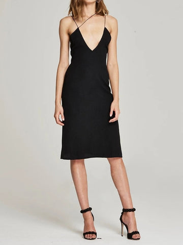 That lady in black💋 - Sexy multi thin strapped elegant backless dress