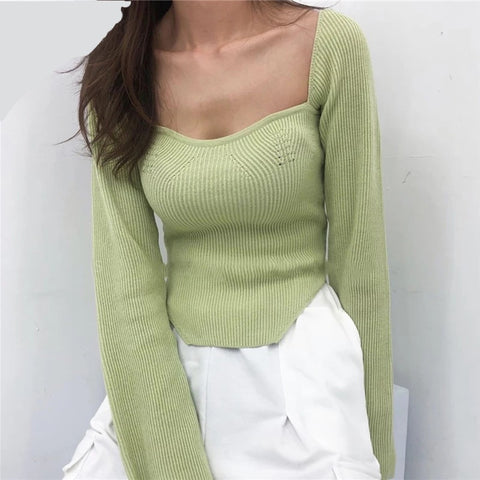Long sleeve spring knit