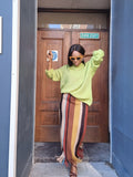 Oversize knitted jumper (lime green)