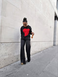 Bleeding heart knitwear (black)