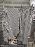 2 piece striped irregular suit