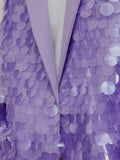 Purple sequin blazer