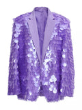 Purple sequin blazer