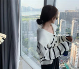 Loose monochrome knitted cardigan