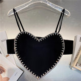 Heart shaped bralet top with diamante